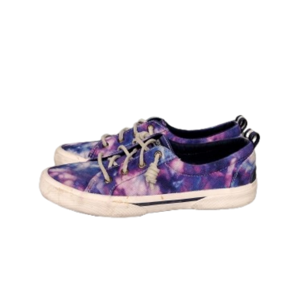 Sperry Purple Pink Blue Tie-Dye Sneakers